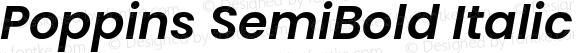 Poppins SemiBold Italic