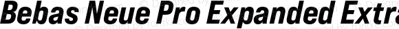 Bebas Neue Pro Expanded ExtraBold Italic