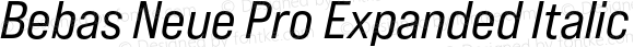 Bebas Neue Pro Expanded Italic