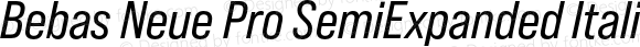 Bebas Neue Pro SemiExpanded Italic