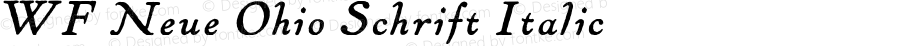 WF Neue Ohio Schrift Italic Version 1.000