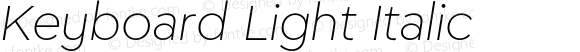 Keyboard Light Italic