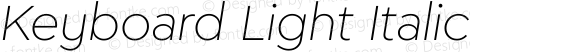 Keyboard Light Italic