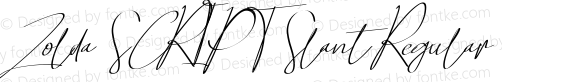 Zolda SCRIPT Slant Regular