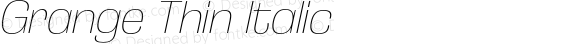 Grange Thin Italic