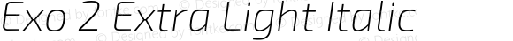 Exo 2 Extra Light Italic