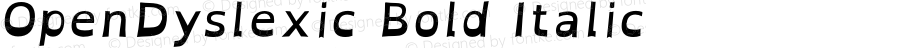 OpenDyslexic Bold Italic