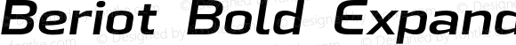 Beriot Bold Expanded Italic