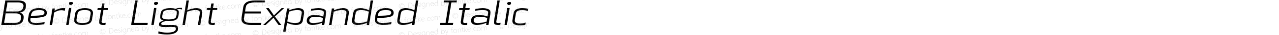 Beriot Light Expanded Italic