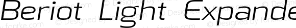 Beriot Light Expanded Italic