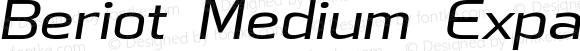 Beriot Medium Expanded Italic