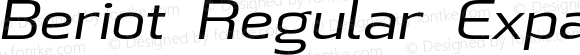 Beriot Regular Expanded Italic