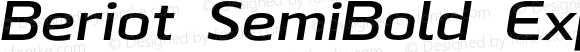Beriot SemiBold Expanded Italic