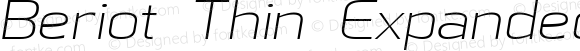 Beriot Thin Expanded Italic