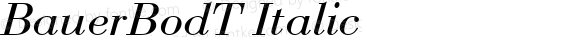 BauerBodT Italic