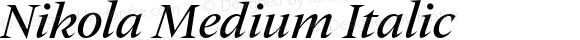 Nikola Medium Italic
