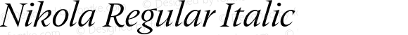 Nikola Regular Italic