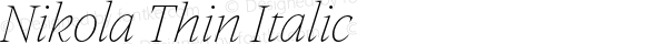 Nikola Thin Italic