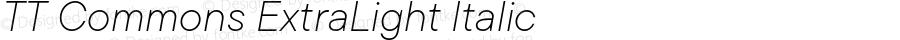 TTCommons-ExtraLightItalic