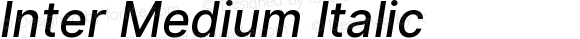 Inter Medium Italic