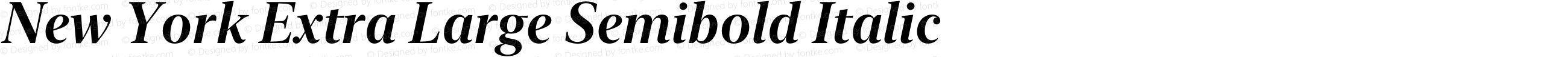 New York Extra Large Semibold Italic