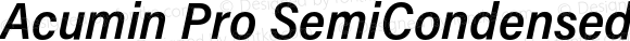 Acumin Pro SemiCondensed Semibold Italic