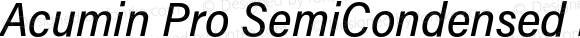 Acumin Pro SemiCondensed Medium Italic