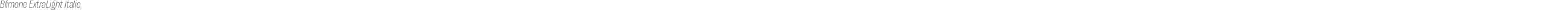 Blimone ExtraLight Italic