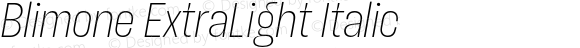 Blimone ExtraLight Italic