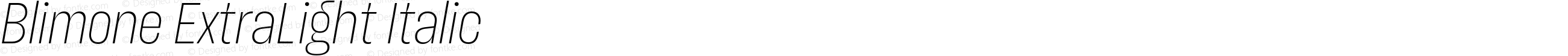 Blimone ExtraLight Italic