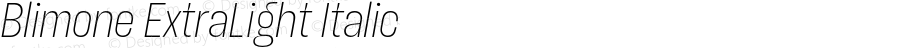 Blimone ExtraLight Italic