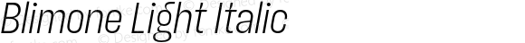 Blimone Light Italic
