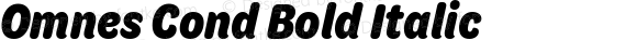 Omnes Cond Bold Italic Version 1.003