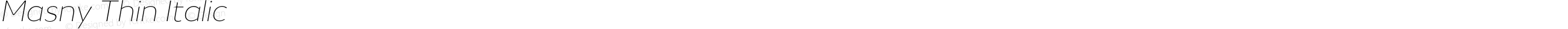 Masny Thin Italic