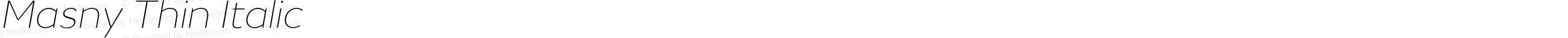 Masny Thin Italic