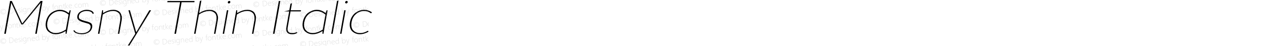 Masny Thin Italic
