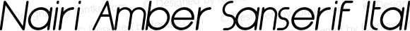 Nairi Amber Sanserif Italic Version 1.006;Fontself Maker 3.1.2