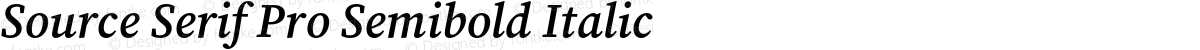 Source Serif Pro Semibold Italic