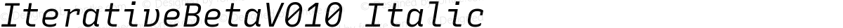 IterativeBetaV010 Italic