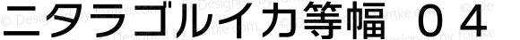 ニタラゴルイカ等幅 ０４