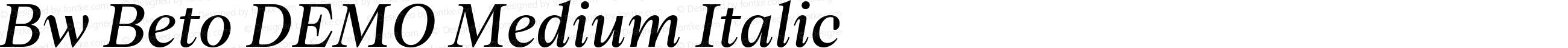 Bw Beto DEMO Medium Italic