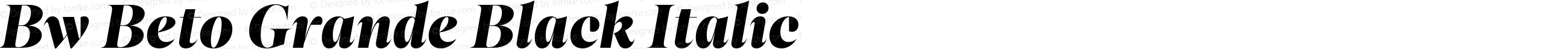 Bw Beto Grande Black Italic