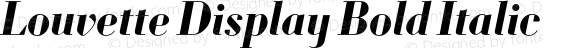 LouvetteDisplay Bold Italic