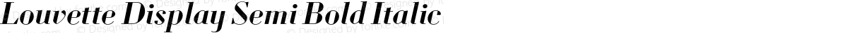 Louvette Display Semi Bold Italic