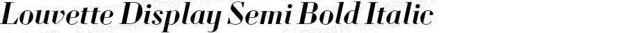 LouvetteDisplay SemiBold Italic