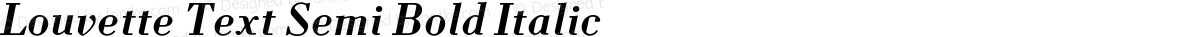Louvette Text Semi Bold Italic