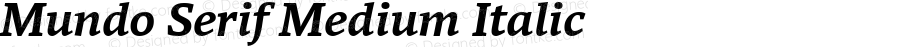 Mundo Serif Medium Italic