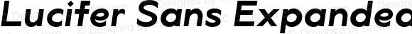 Lucifer Sans Expanded SemiBold Italic