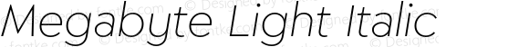 Megabyte-LightItalic