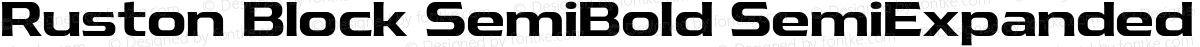 Ruston Block SemiBold SemiExpanded